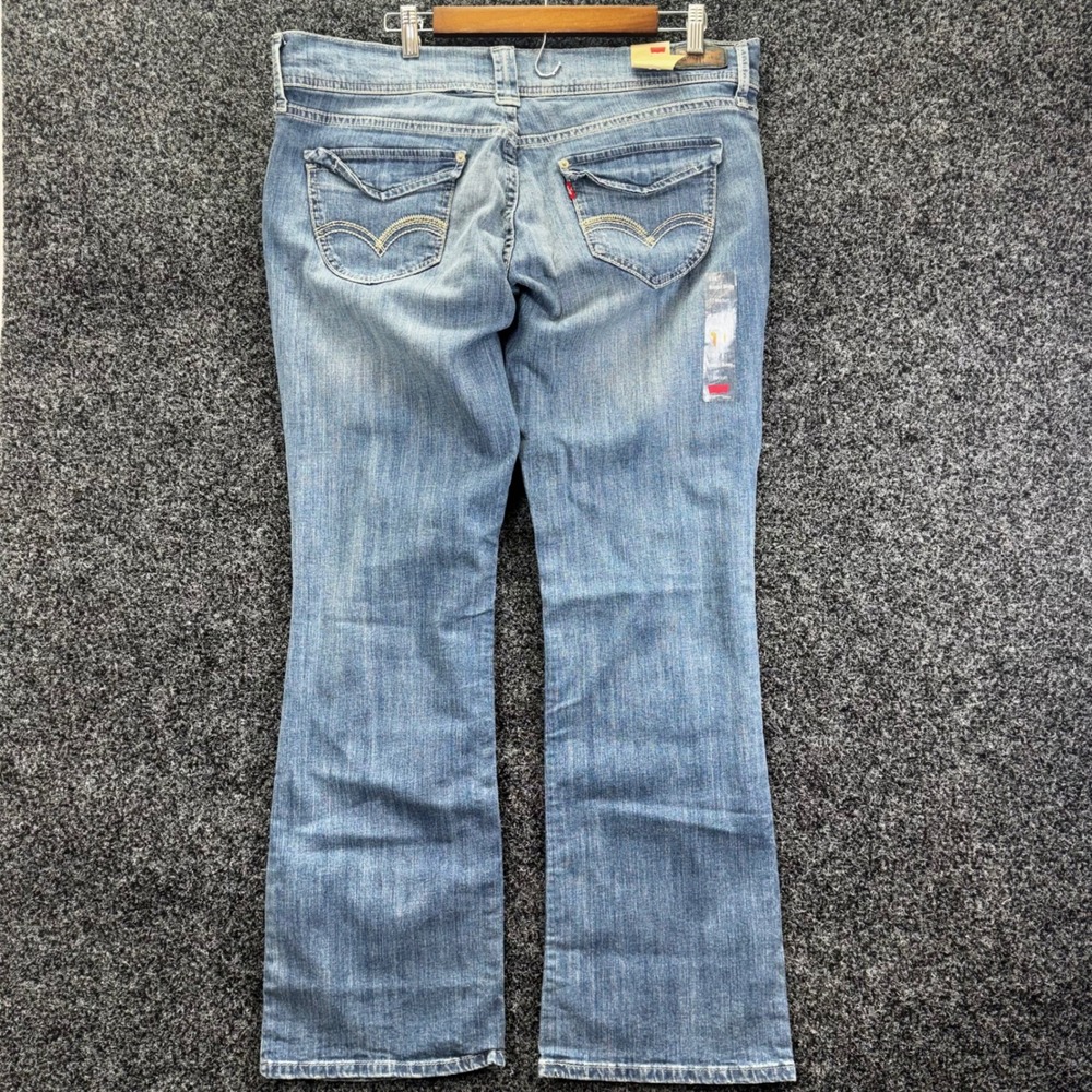 Levis 524 Too Superlow Bootcut Skinny Jeans Blue Denim Ultra Low Rise Size 6 NEW - Picture 9 of 9